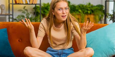 gen z girl feeling annoyed by gen x and boomer habits