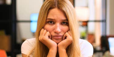intelligent and intuitive woman feeling exhausted