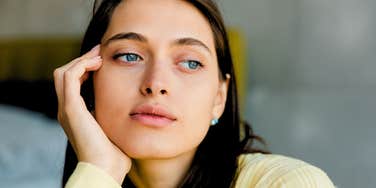 entitled woman feeling down on herself