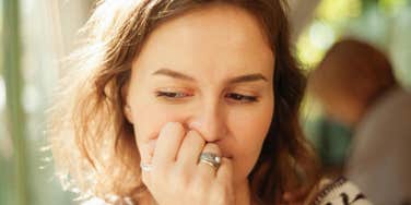 Woman is stuck in unhappy marriage.