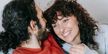 Couple adores each other.