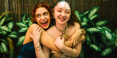 happy best friends with a deep bond