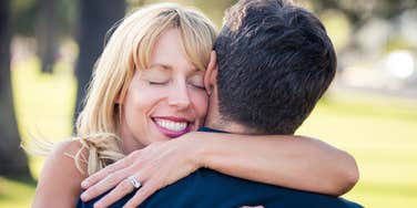 Couple shares a deep love.
