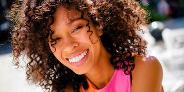 mentally and emotionally strong woman smiling