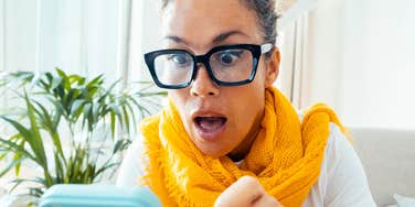 Woman snooping to catch her unfaithful partner on phone 