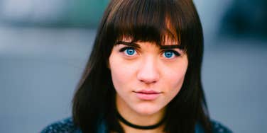 emotionally intelligent woman looking serious