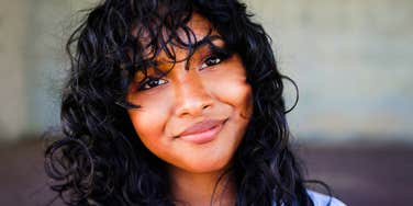 truly authentic woman smiling