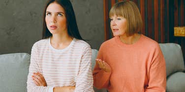 older woman raised in the 60s annoying young daughter