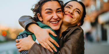 friends hugging each other showing they care deeply