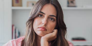 Woman is drained from marriage.