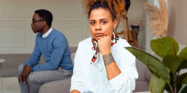 sad woman losing her composure in her marriage