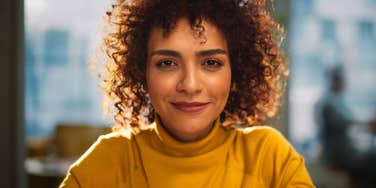 emotionally mature woman about to start a conversation