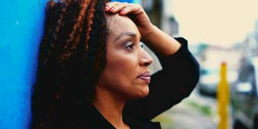 hyper-independent woman looking stressed out