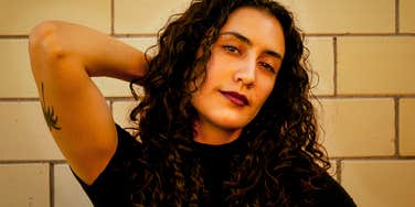 emotionally mature woman looking happy