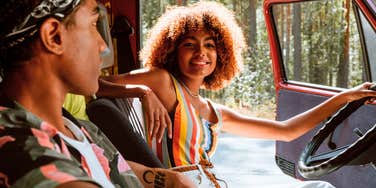 woman getting in her car taking her friend for a ride