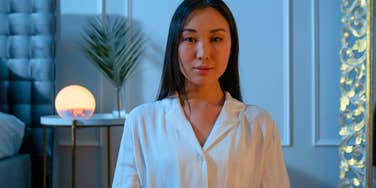 happy woman feeling productive before bedtime
