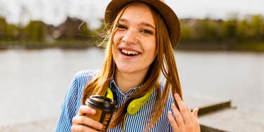 carefree gen Z woman not caring about learning life lessons