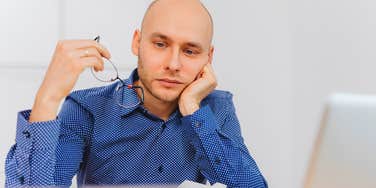stressed employee not trying hard at work