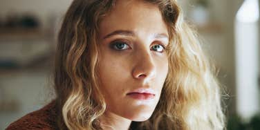 Woman struggles with PTSD.