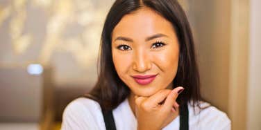 compassionate happy woman smiling