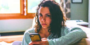 very anxious gen Z young woman worrying