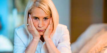 older woman worried and stressed forgetting how good she has it