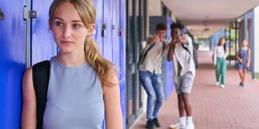 girl being bullied at school