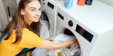 woman helping around the house
