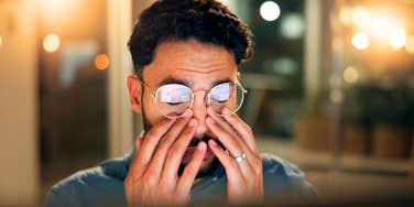 stressed busy man