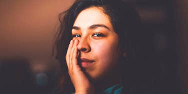 open-minded woman wanting help from other people