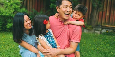 great parents playing with their kids