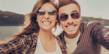 couple taking selfie