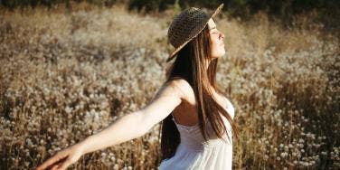 woman in field