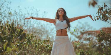 Woman meditating 