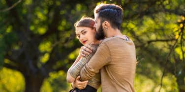 hugging couple 
