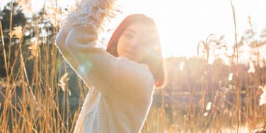 woman in field 