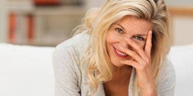 older woman smiling
