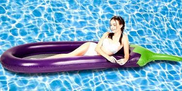 eggplant emoji pool float