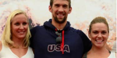 Michael Phelps and swim team girls