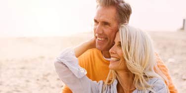 older couple on the beach