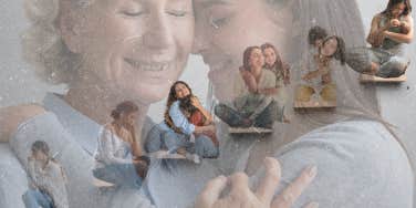 Woman watching her mother come down from the parent pedestal into a 'human'