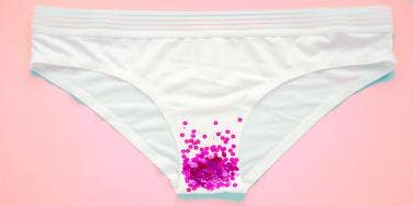 underwear with menstrual stain