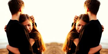 couple hugging