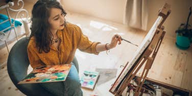Woman painting 