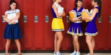 Cheerleaders and nerd