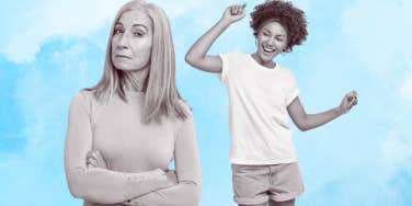 church, woman, shorts, insults