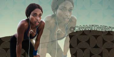 Woman committed to herself and goals