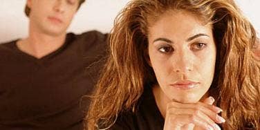 unhappy man woman couple