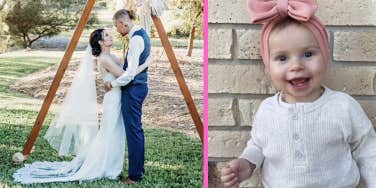 couple, wedding, daughter 
