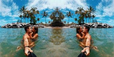 couple kissing 